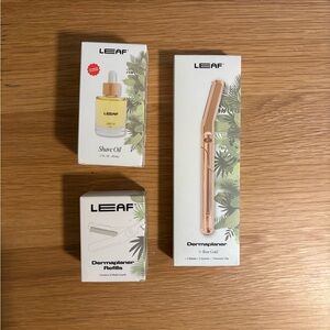 Dermaplaner and Shave Oil Set - Gold